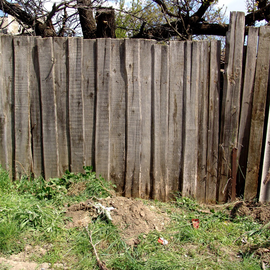 old fence needing demolition